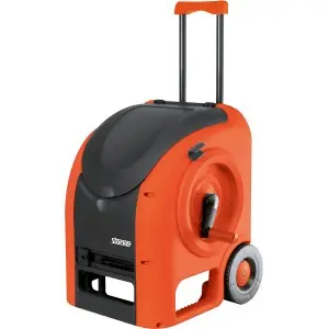 Carucior tambur pentru furtun gradina, cu 20 m furtun inclus si racorduri incluse