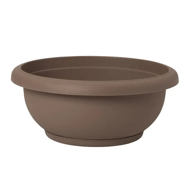 Ghiveci flori tip bol Terrae cu farfurie atasata