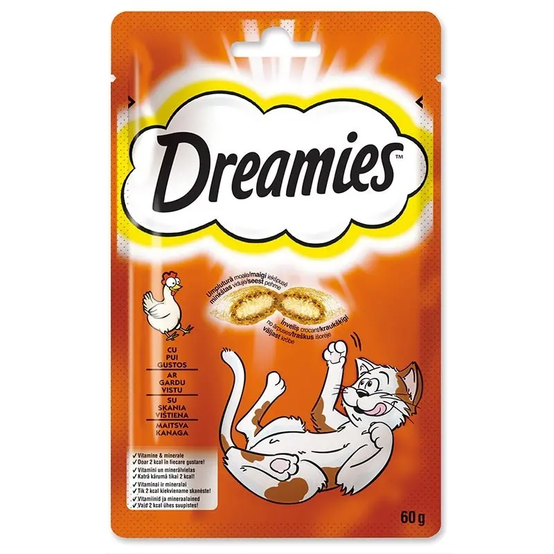 Dreamies recompense pentru pisici, cu pui gustos 60 g