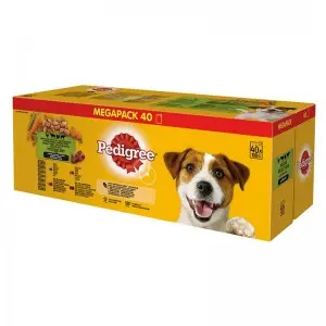 Pedigree pliculete pentru caini adulti 40 x 100 g