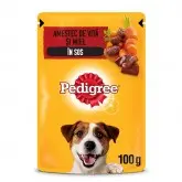 Pedigree hrana umeda pentru caini adulti, cu vita si miel in sos 100 g