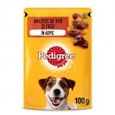 Pedigree hrana umeda pentru caini adulti, cu vita in aspic 100 g