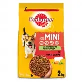 Pedigree hrana uscata cu vita si legume pentru caini adulti de talie mica 2 kg
