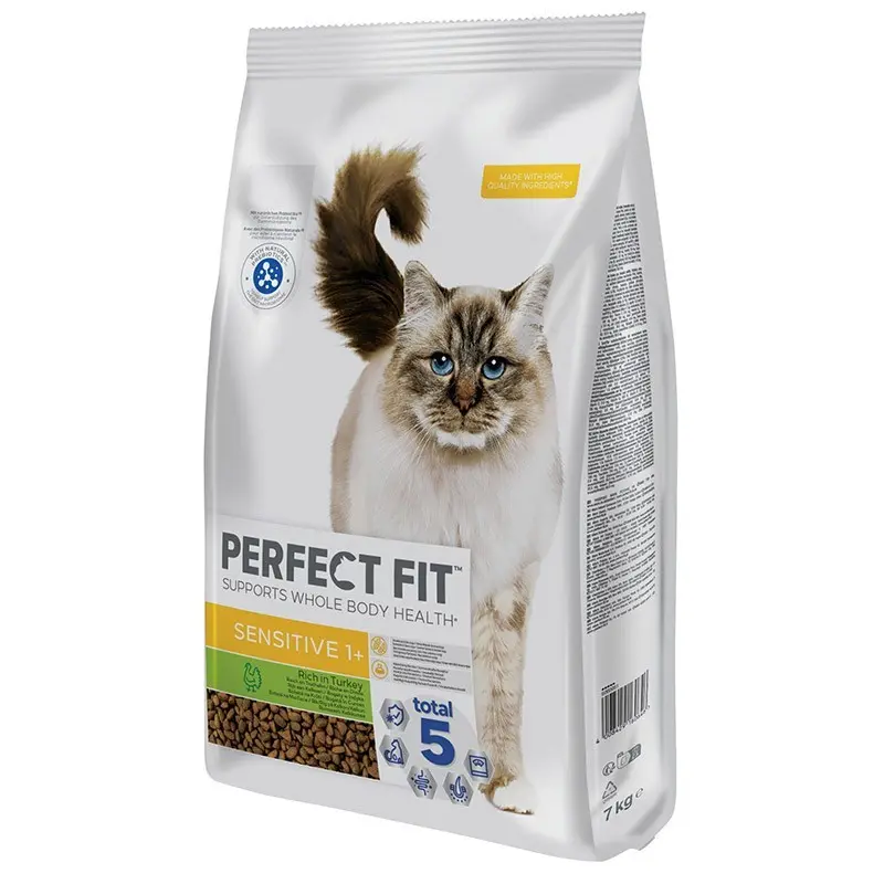 Perfect Fit hrana uscata de curcan pentru pisici sensibile adulte 7 kg