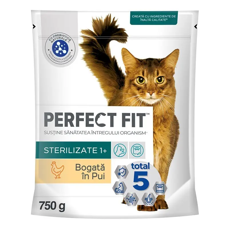 Perfect Fit hrana uscata cu pui pentru pisici sterilizate adulte 750 g