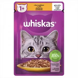 Whiskas hrana umeda pentru pisici adulte, cu pui in aspic 85 g