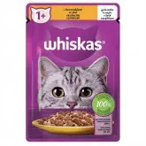 Whiskas hrana umeda pentru pisici adulte, cu pui in aspic 85 g