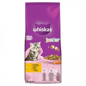 Whiskas hrana uscata cu pui pentru pisici junioare 14 kg