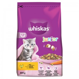 Whiskas Junior hrana uscata cu pui pentru pisici junioare 300 g