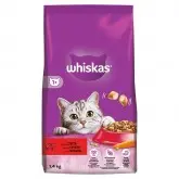 Whiskas hrana uscata cu vita pentru pisici adulte 1,4 kg